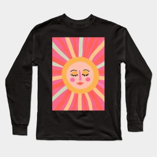 Minimalist Sun Face Long Sleeve T-Shirt